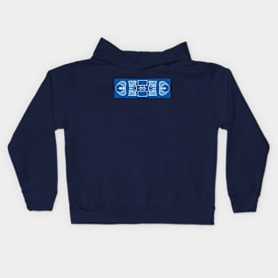 In a Blue Time - Abstract Symbols Kids Hoodie